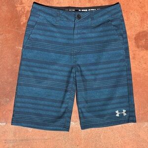 Under Armour Blue Striped Shorts for Versatile Wear